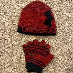 Under Armour - toddler winter hat beanie and glove set